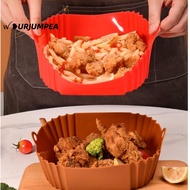 URJUMPEA ELO Square Silicone Pot, Fried Chicken Accessories Mould Liners Silicone Air Fryer Liners, 