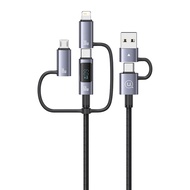 USAMS 6In 1 USB Iphone 14 13 12 11 Max 60W Type C PD สายชาร์จสำหรับอย่างรวดเร็วหนังสือ Pro แท็บเล็ต