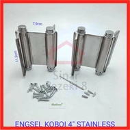 4" inch STAINLESS Cowboy Hinge / Cowboy Two Way Folding Door Hinge Free Door Hinge Reversible