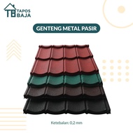 Genteng Metal Pasir - Gelombang 2 x 4 - 80 x 80 cm - Merah