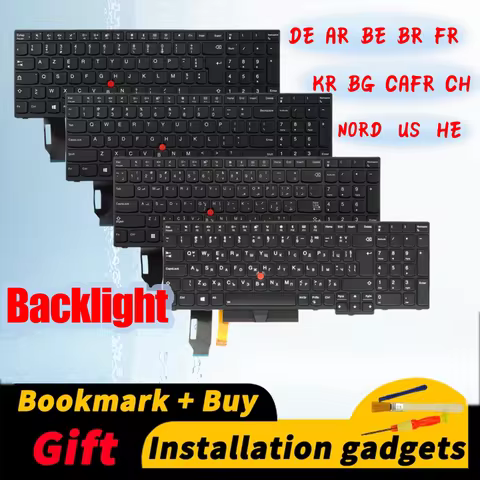 for Lenovo ThinkPad E580/E585/E590/E595/P53S/L580/L590/P52/P72/P53/P73 backlit keyboard US/BG/CAFR/A