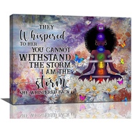 Wall Decor Black Woman Yoga Wall Art Giclee Printed For Bedroom Bathroom
