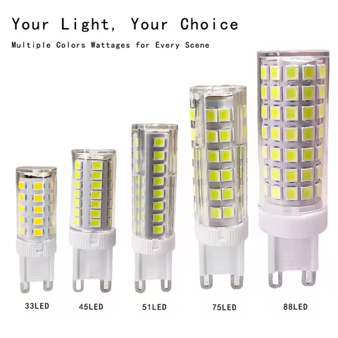 10Pcs G9 LED Lamp 7W 9W 12W 15W 18W AC110V 220V LED Bulb SMD 2835 LED G9 Light Replace 30/40W Haloge
