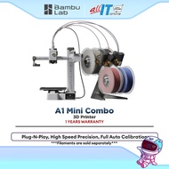 Bambu Lab A1 Mini Combo 3D Printer AMS Lite Multi-Color Printing High Speed Auto Calibration Compact