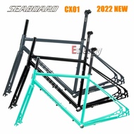 SEABOARD frame new CX01 disc brake version 700c road bike frame Renault 520 steel frame, with Chrome