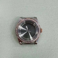 Vỏ đồng hồ bằng thép không gỉ viền đá 36mm/39mm phụ kiện kính Saphia cho bộ máy nh35/nh36