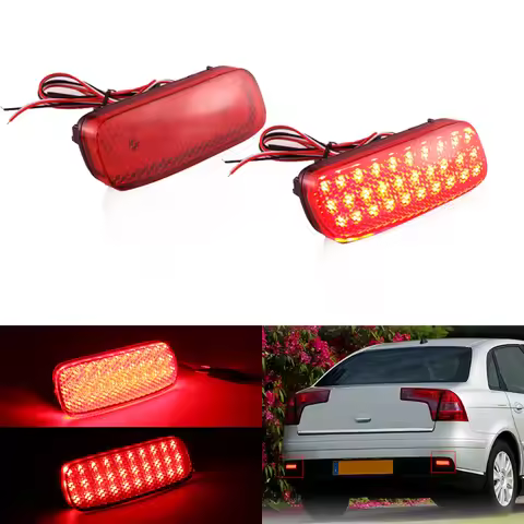 2PCS Car LED Rear Bumper Reflector Light 6340E6,6340E7 For Citroen C1 C5 For Peugeot 107 206 607 Exp