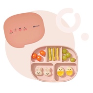 MOYUUM ผลิตภัณฑ์จาน Oval ซิลิโคนแพลตตินั่ม แบบ 5 ช่อง (เลือกสีได้)