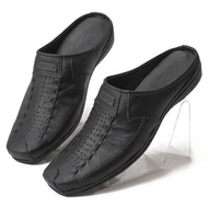 DF100 - Bustong Men's Genuine Leather Slip-On Sandals BWF005