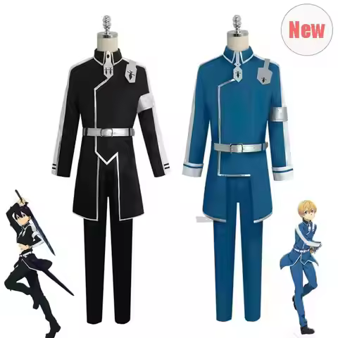 New Anime Kirigaya Kazuto Cosplay Eugeo Costumes Kirigaya Cosplay Sword Art Online Season 3 Kirito W