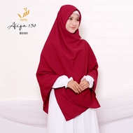Alifa 150 | Jilbab Hijab Segi Empat Syari Panjang Lebar Jumbo Tebal Polos Murah Wolfis Premium