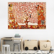 Perilla-Gustav Klimt "ต้นไม้แห่งชีวิต (Remmake ดิจิตอล)" ผ้าใบน้ำมันรูปภาพวาดกำแพงฉากหลังตกแต่งบ้าน