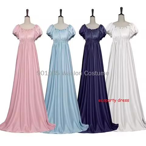 Daphne Dress Victorian Fancy Gown Regency Era Ball Gown Vintage High Waistline Tea Dress Cosplay Cos