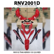 YAMAHA NVX155 NVX V2 AEROX Thai Aerox-155 Thailand (23) Cover Set (Sticker Tanam) Rapido New Accessory Aksesori