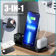 3 in 1 Fast Wireless Charger Dock Portable Charging Station For Apple Watch/iPhone 13 12 11 XS/Airpods Pro Multiple Devices