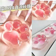 New Silicone Ice Cube Mold Large Capacity Pressing Ice Box Ice Cream Ice Hockey Ice Cube Box Cat's Paw Ice Cube Mold HNC