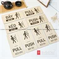 Wooden door Pull Push panel, push to pull, pull over, push out, pull in, pull to open, push to open