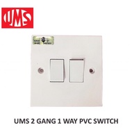 UMS 2Gang 1Way PVC Switch 202-1W