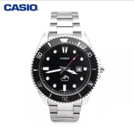 PJ.2/Casio รุ่น MDV106-1AVสายสแตนเลสหน้าปัดดำ นาฬิกาข้อมือผู้ชาย คาสิโอ นาฬิกาแฟชั่นผู้ชาย