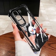 YBD Clear Phone Case For Tecno Spark 40 Pro+ KM7 Full Protective Caing with Funny Clown Pattern