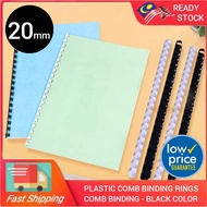 Binding Comb | Plastic Comb Binding Rings | Binding Comb Ring | Comb Binding - Black Color 20mm