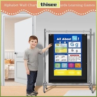 THISEPH Alphabet Learning Pocket Chart, Homeschool Pocket Design Letter Handwriting Practice Tool, I