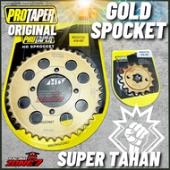 100% PROTAPER 415 SPROCKET 6 Lubang Gold/ 415 Gold Spocket Y15 Y16 /PROTAPER Spocket gold 415 Yamaha