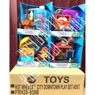 HOT WHEELS TRACK CITY play set 4 pcs - DOWNTOWN series