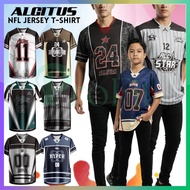 ALGITUS NFL SUBLIMATION JERSEY UNISEX T-SHIRT SHORT SLEEVES V NECK SPORT (BAJU JERSI LENGAN PENDEK K