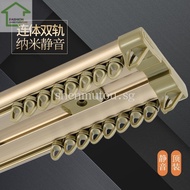 Thickened Aluminum Alloy Curtain Track Double Track Single Track Curtain Rod Top Installation Slide Rail Guide Rail Slide Curtain Box Side Installation MDPI