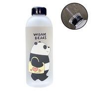 1000Ml Kawaii Dễ Thương Nhất Bình Nước Bằng Nhựa Hình Gấu Panda Mờ Có Nắp Đậy Và Ống Hút Hoạt Hình B