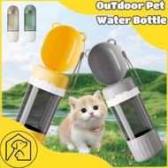 Dog Portable Water Bottle Portable Dog Travel Pet Water Cup Bottle with Food Dispenser for Pet Dog W