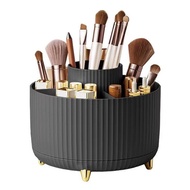 Thick circular storage box, desktop rotating makeup brush, large capacity makeup storage bucket