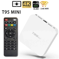 T95 Mini Smart TV BOX 2.4G WiFi RJ45 For Android 10.0 Ethernet 4K Set-Top Allwinner H313 Quad Core Media Player Fast Top Box TV Receivers
