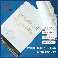 100% NEW MATERIAL COURIER PLASTIC BAG WITH POCKET / COURIER BAG / COURIER DELIVERY BAG - WITH CONSIG