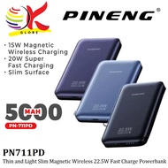 PINENG PN711PD THIN AND LIGHT SLIM MAGNET MAGNETIC WIRELESS 22.5W PORTABLE POWERBANK 5000MAH / POWER