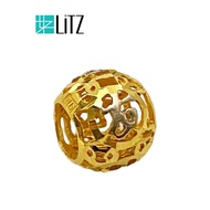 LITZ 916 (22K) Gold Ball Charm 金球 ”发“ GP0283 <0.86g+/->