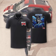 เสื้อโปโลแขนสั้น พิมพ์ลายรถ GTR SKYLINE หลากหลายไซส์