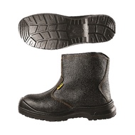 Safety Shoes, Zip-Up Safety Shoes Black Grain Leather Zip-Up Safety Shoes BB03838, PU Outsole, EVA I