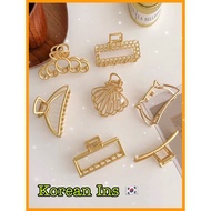 High Quality Korean Ins Style Gold Metal Claw Hair Clip Simple Hair Clip Hair Accessories