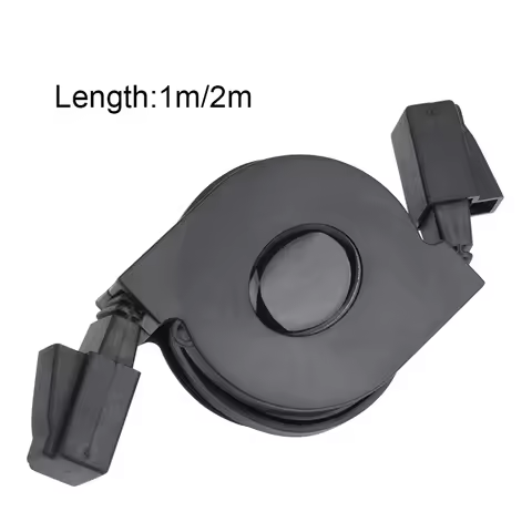 CAT6 RJ45 Network Cable New 1m/2m Adjustable Retractable CAT6 RJ45 Lan Network Cable Cord Black Netw