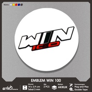 WIN 100 EmblemGTR 2 PCS 3D Embossed Honda WIN 100 Logo Motorcycle Accessories