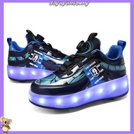 Children's shoes with light-emitting shoes double-wheeled Heelys unisex roller skates size 27-39