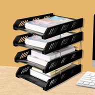 Four-layer File Rack Multi-layer File Tray Storage Rack File Holder Office Storage Plastic File Stor