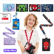 ✅[Authentic] Smiggle Kids Wallet Smiggle wallet for girls Lanyard Wallet for Boys Unicorn Spiderman 