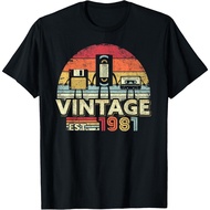 1981 Birthday Vintage T-Shirt Retro Vintage Tee T-Shirt