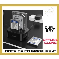 <CLONE> 2-tray hard drive Dock 3.5''/ 2.5'' USB 3.0 ORICO 6228US3-C - SUPPORT OFFLINE CLONE - Genuin