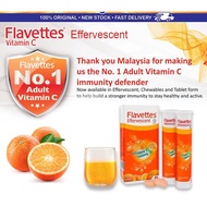 Flavettes Vitamin C Water Soluble Effervescent 1000mg Orange 30 Tablets