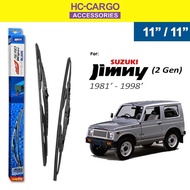 Suzuki Jimny 1981 - 1998 Original Aero Wiper Blade U-Hook Wiper Blade Windscreen (1SET) 11"/11"