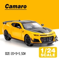 LEO 1:24 Bumblebee Camaro Metal Diecast Alloy Toy Car Model Trucks For Kids Toys Vehicles Hobbies Co